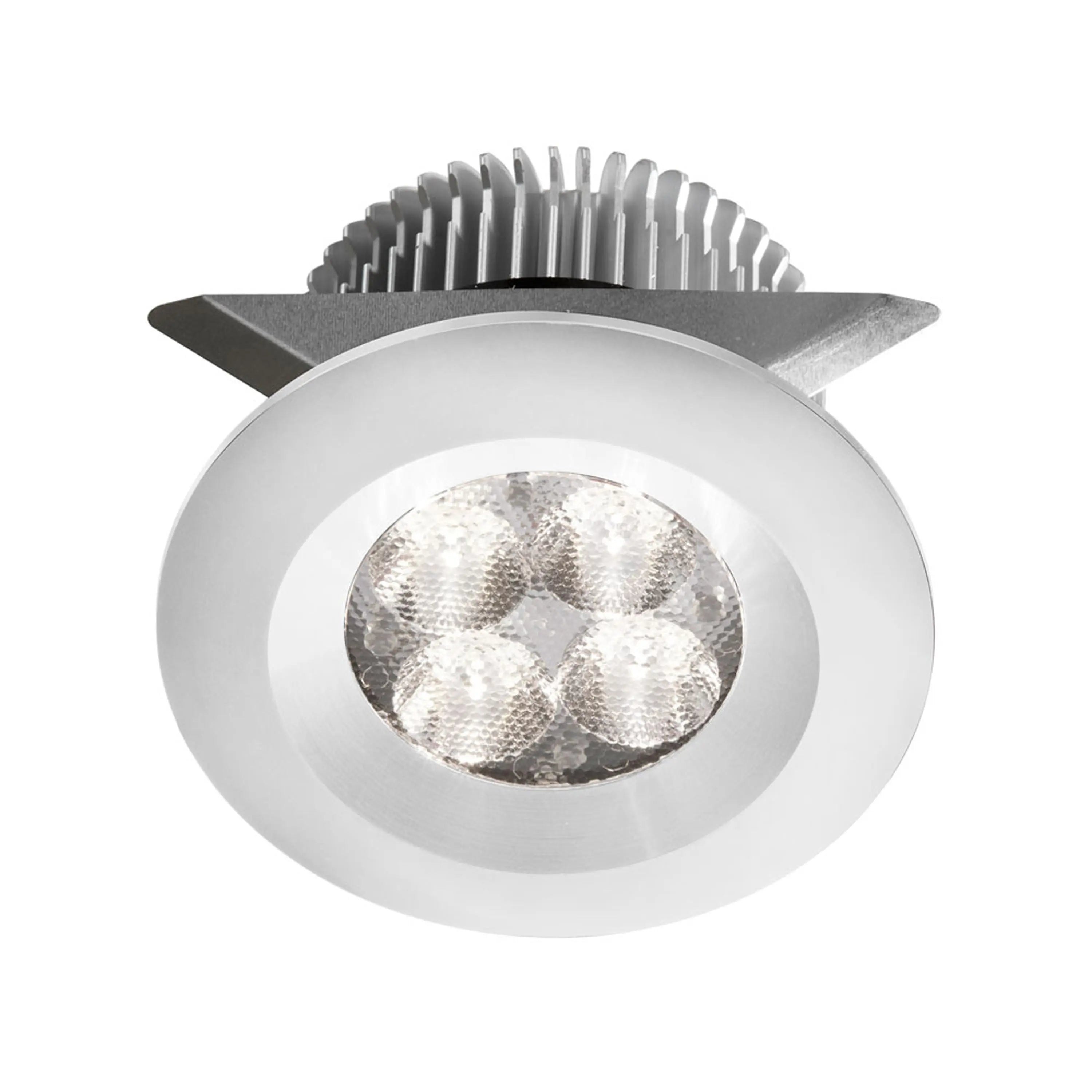 Dainolite White 2x4W 3000K, CRI80+, 25° beam, 24VDC input with Male Connector, 18" Lead wire, D70xH50 mm, Dimmable.