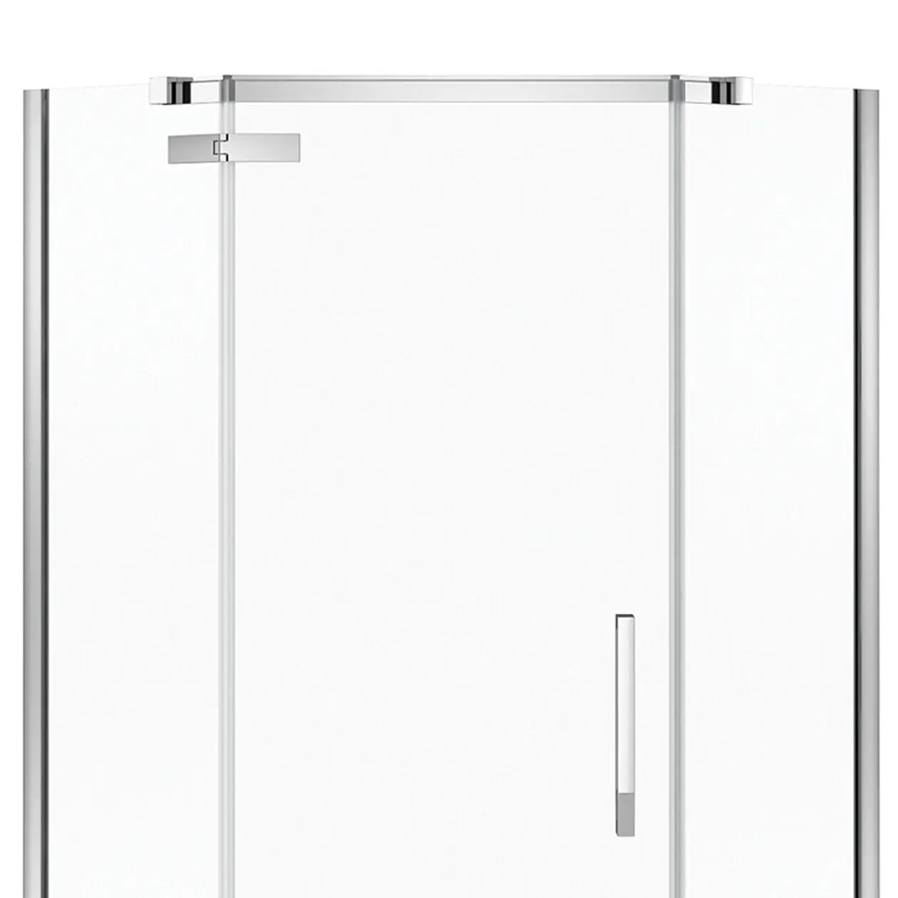 Davana Neo-angle 40 x 40 x 75 in. 8mm Pivot Shower Door for Corner Installation with Clear glass in Chrome - Plumbing Market