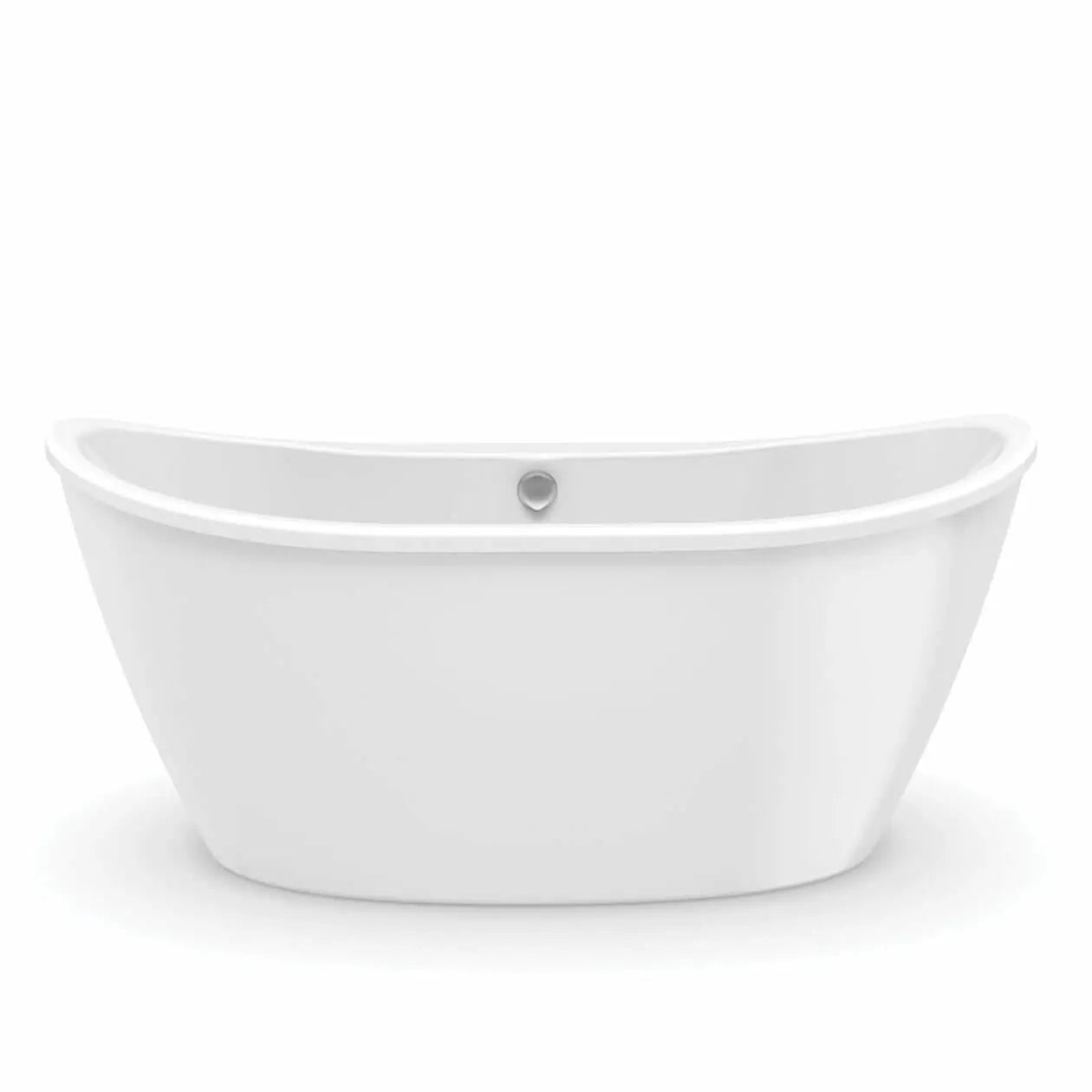 Delsia 6032 AcrylX Freestanding Center Drain Bathtub in White with White Skirt - Plumbing Market