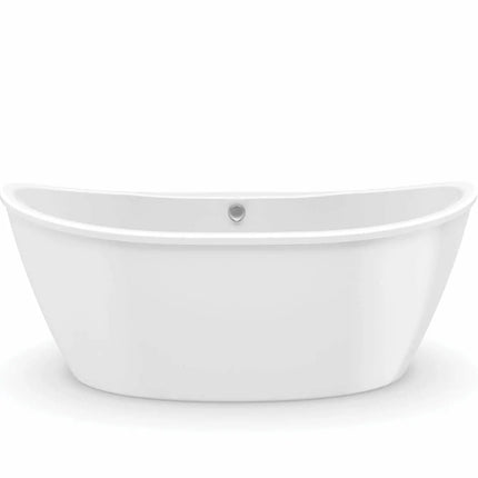 Delsia 6636 AcrylX Freestanding Center Drain Bathtub in White with White Skirt - Plumbing Market