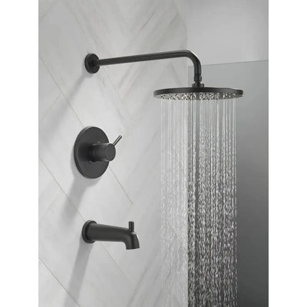 Delta 10" Circle Raincan Shower Faucet T/S & Trim 1L 14S T14469-BL-PP - Plumbing Market