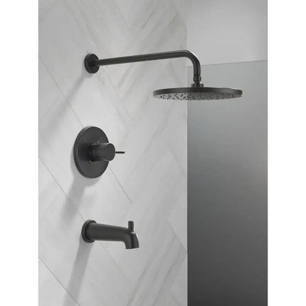 Delta 10" Circle Raincan Shower Faucet T/S & Trim 1L 14S T14469-BL-PP - Plumbing Market