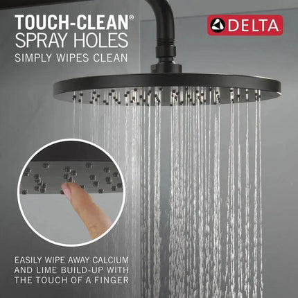 Delta 10" Circle Raincan Shower Faucet T/S & Trim 1L 14S T14469-BL-PP - Plumbing Market