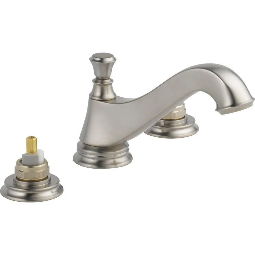 Delta 2H Wide Spread Lav - Low Arc Tub Spout W/ Metal Pop-Up 3595LF - 3595LF-SSMPU-LHP
