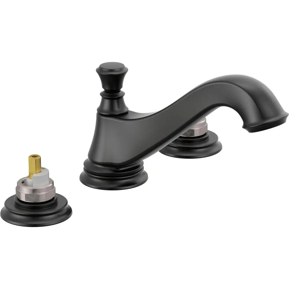 Delta 2H Wide Spread Lav - Low Arc Tub Spout W/ Metal Pop-Up 3595LF - 3595LF-BLMPU-LHP