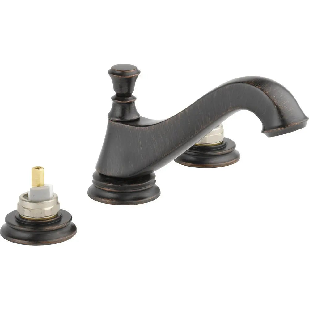 Delta 2H Wide Spread Lav - Low Arc Tub Spout W/ Metal Pop-Up 3595LF - 3595LF-RBMPU-LHP