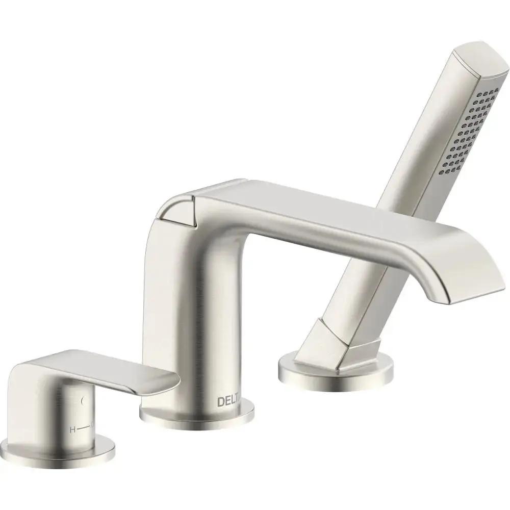 Delta 3-Hole Roman Tub W/ Handshowertrim T3763-SS - Plumbing Market