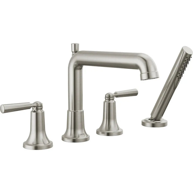 Delta 4-Hole Roman Tub Trim With Hand Shower T4736-SS - Plumbing Market