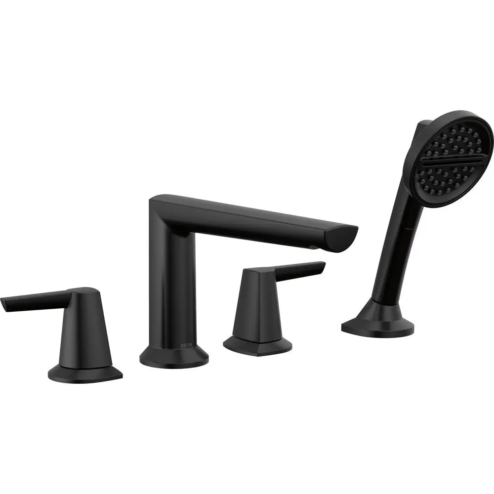 Delta 4-Hole Roman Tub Trim With Hand Shower T4771-BL - Plumbing Market