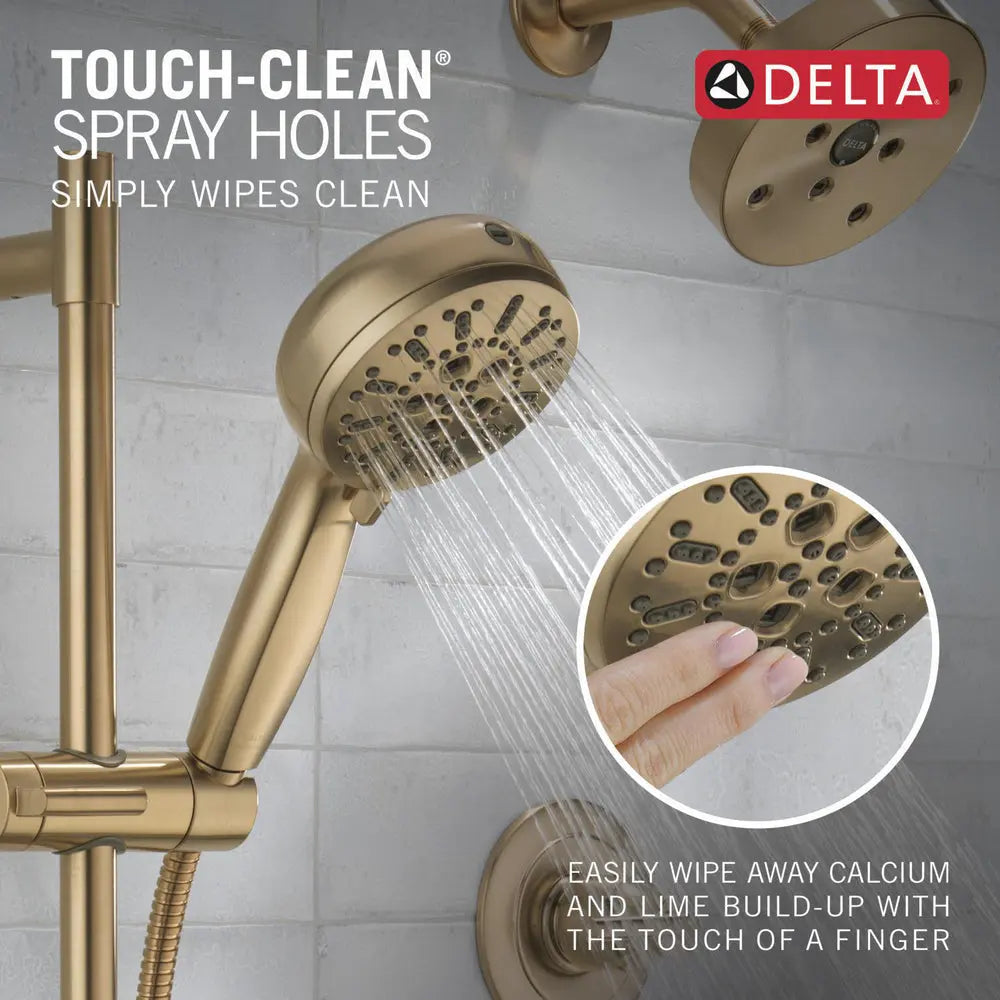 Delta 7-Setting Slide Bar Hand Shower with Cleaning Spray Champagne Bronze