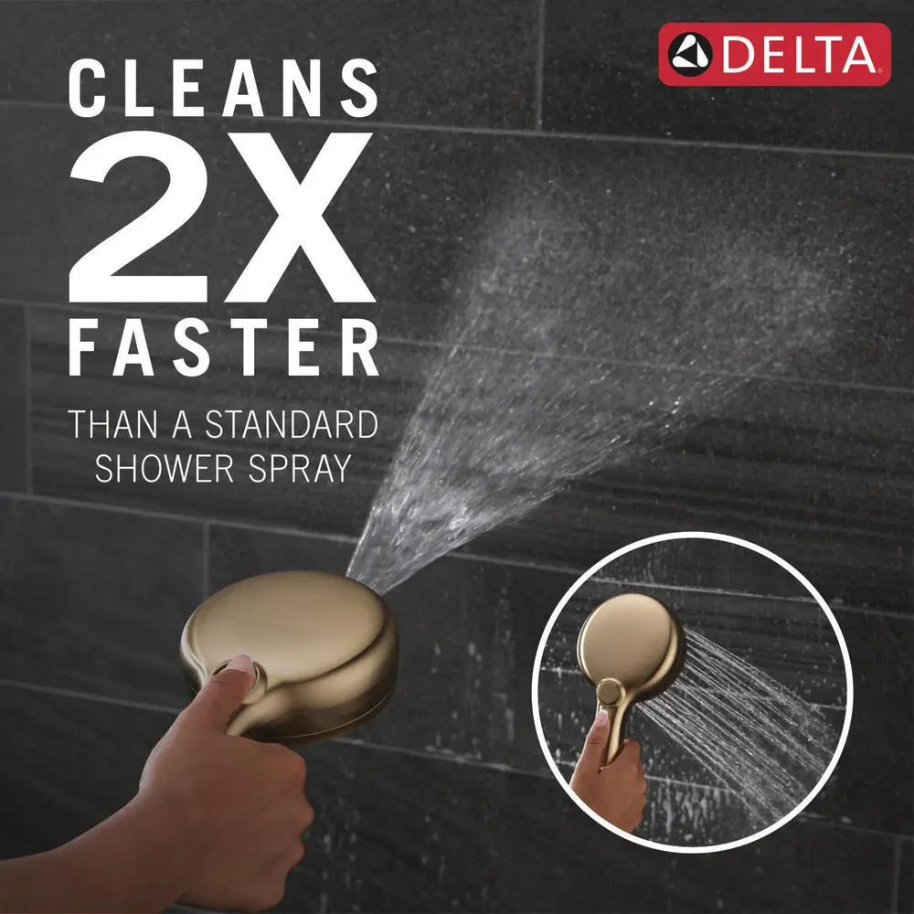 Delta 7-Setting Slide Bar Hand Shower with Cleaning Spray Champagne Bronze
