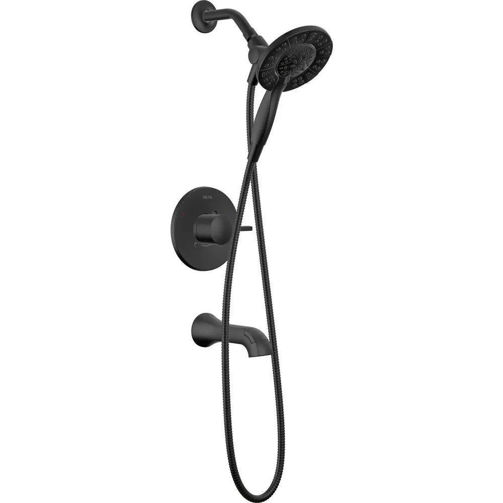 Delta Albion Monitor 14 Series Tub and Shower Trim Only with In2ition Hand Shower T144855-I - Matte Black