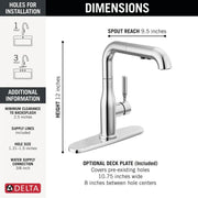 Delta Almari Single Handle Pull-Out Kitchen Faucet 16943 - Plumbing Market