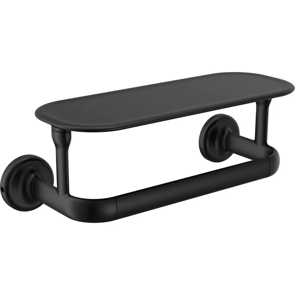 Delta BONACCI 8" Towel Bar with Shelf - Matte Black
