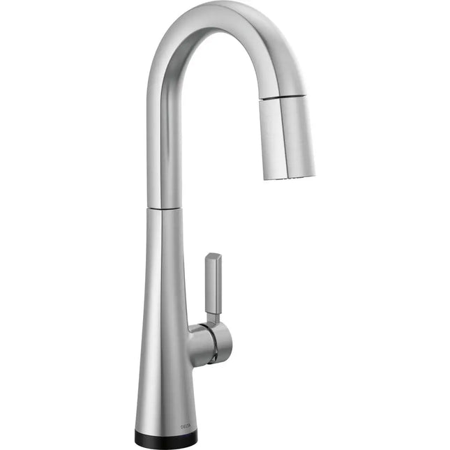 Delta Bar Prep Pulldown With Touch Arctic Stainless Lumicoat 9991T-AR-PR-DST - Plumbing Market