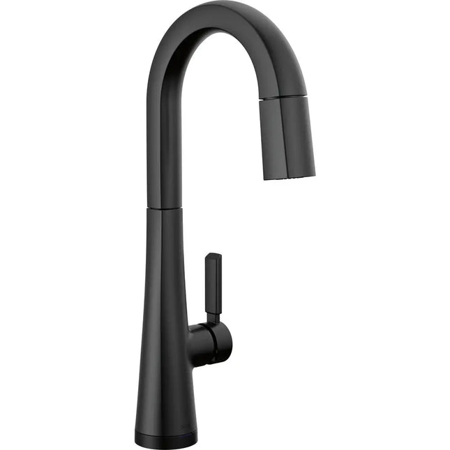 Delta Bar Prep Pulldown With Touch Matte Black 9991T-BL-DST - Plumbing Market