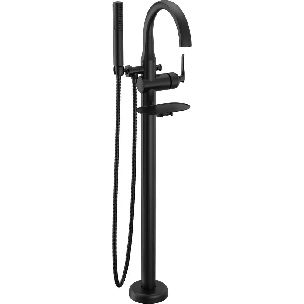 Delta Bonacci Floor Mount Tub Filler Trim T4745-FL - Matte Black