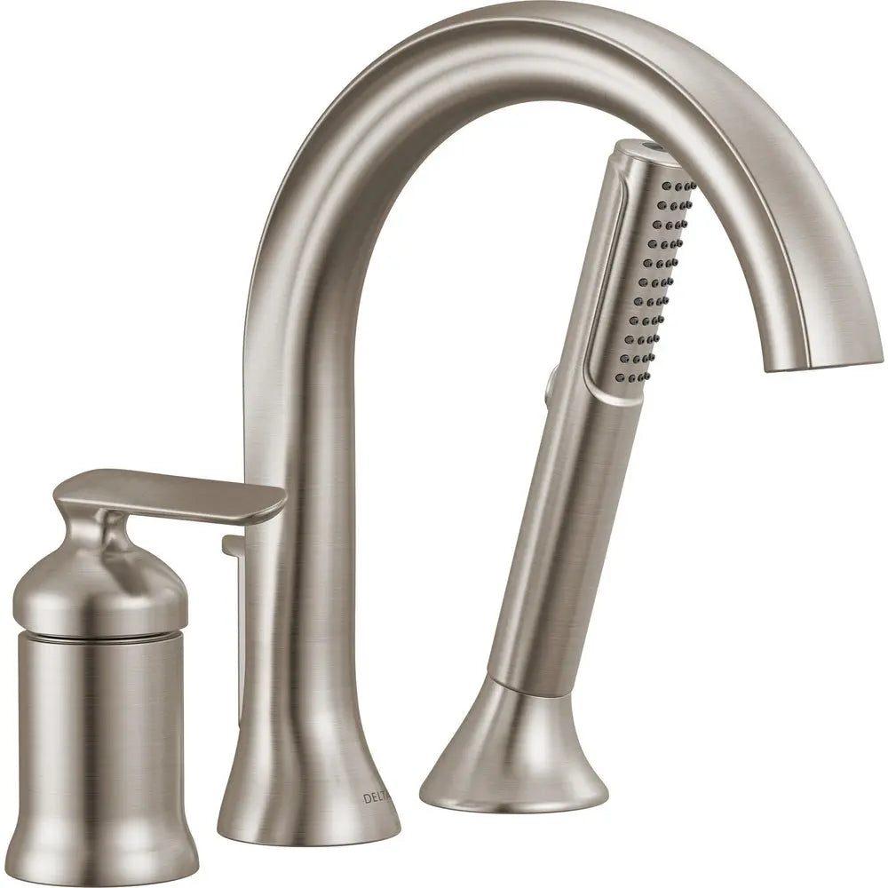 Delta Bonacci Three Hole Roman Tub Trim with Hand Shower T3745 - Stainless Steel