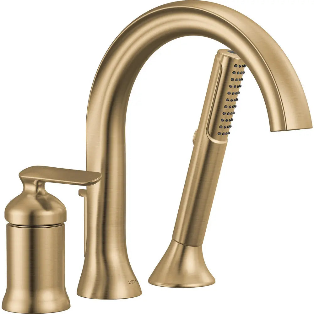 Delta Bonacci Three Hole Roman Tub Trim with Hand Shower T3745 - Champagne Bronze