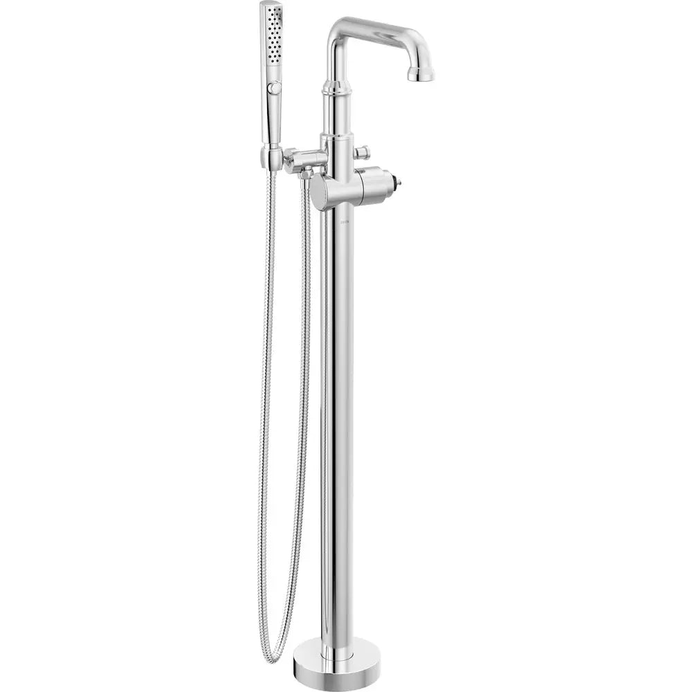Delta Broderick Floor Mount Tub Filler Trim - Less Handle T4784-LHP-FL - Chrome