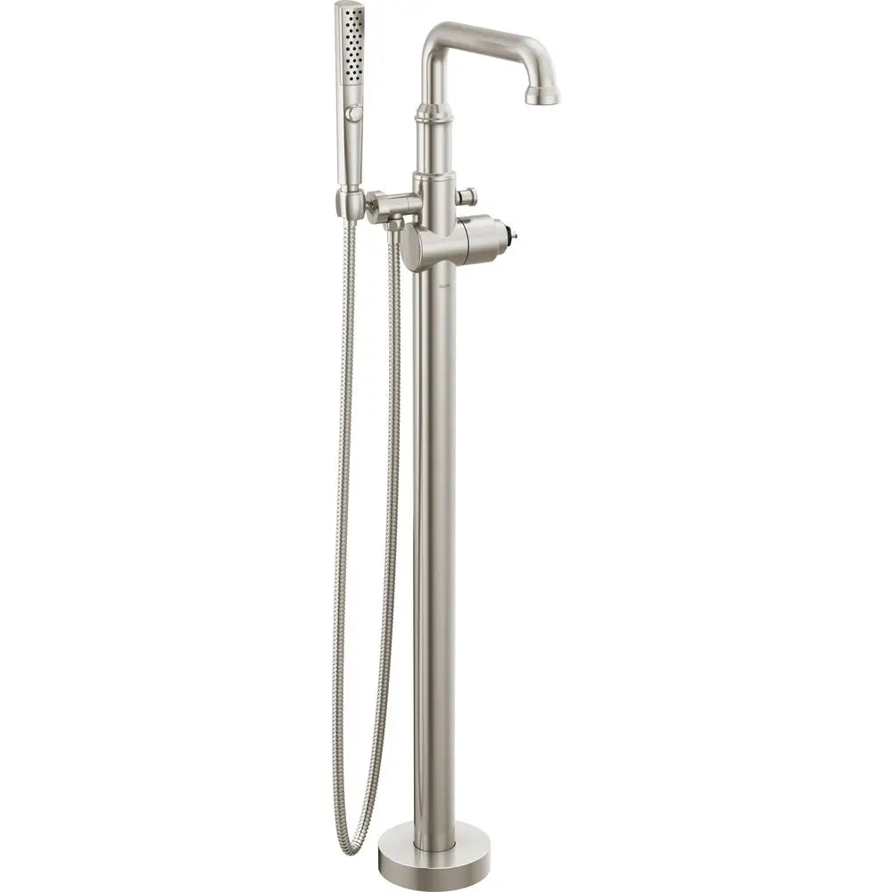 Delta Broderick Floor Mount Tub Filler Trim - Less Handle T4784-LHP-FL - Stainless Steel