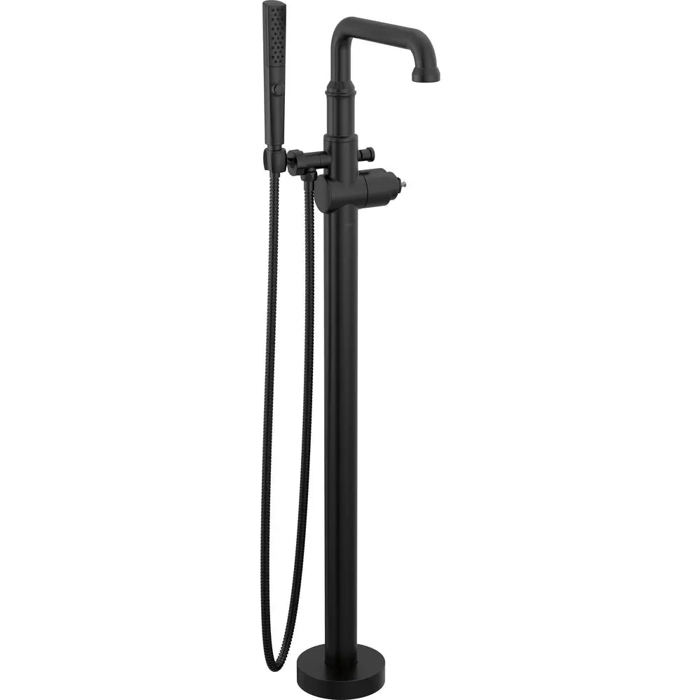 Delta Broderick Floor Mount Tub Filler Trim - Less Handle T4784-LHP-FL - Matte Black