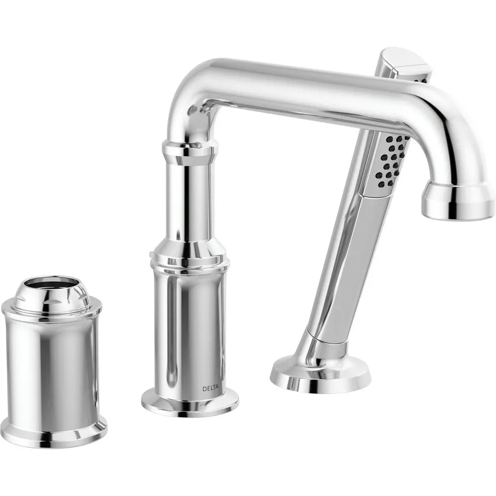 Delta Broderick Three Hole Roman Tub Trim with Hand Shower - Less Handle T3784-LHP - Chrome