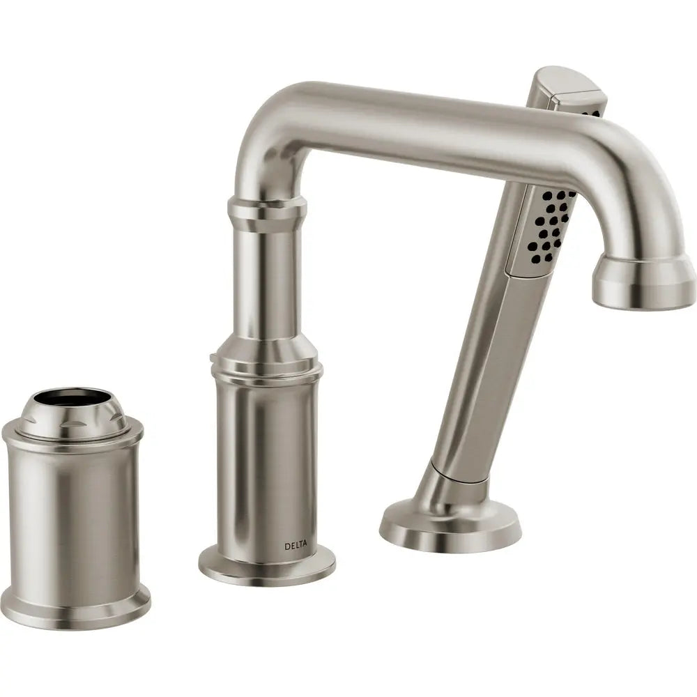 Delta Broderick Three Hole Roman Tub Trim with Hand Shower - Less Handle T3784-LHP - Stainless Steel
