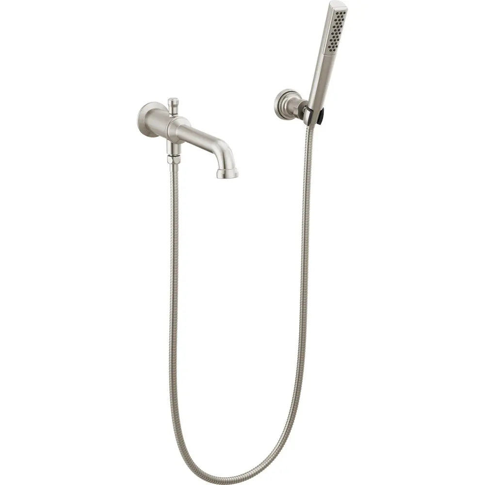 Delta Broderick Wall Mount Tub Filler Trim with Hand Shower - Less Handles T5784-LHP-WL - Stainless Steel