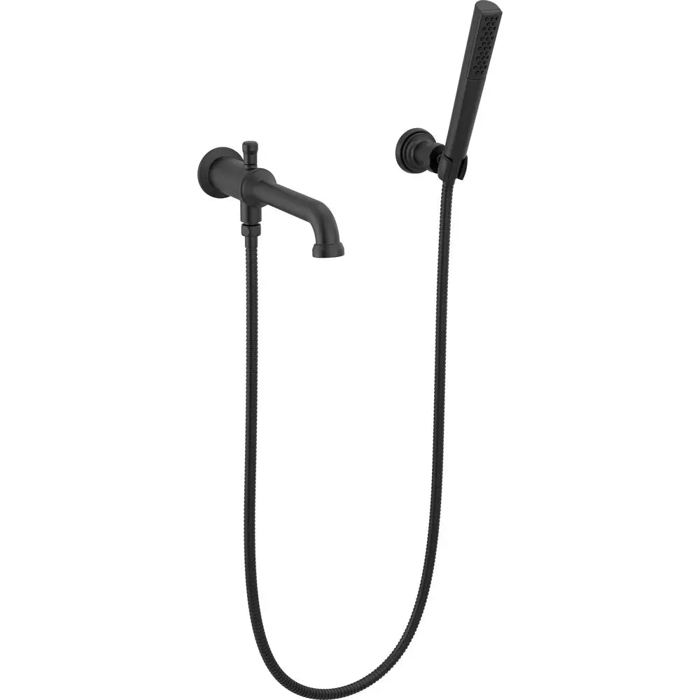 Delta Broderick Wall Mount Tub Filler Trim with Hand Shower - Less Handles T5784-LHP-WL - Matte Black