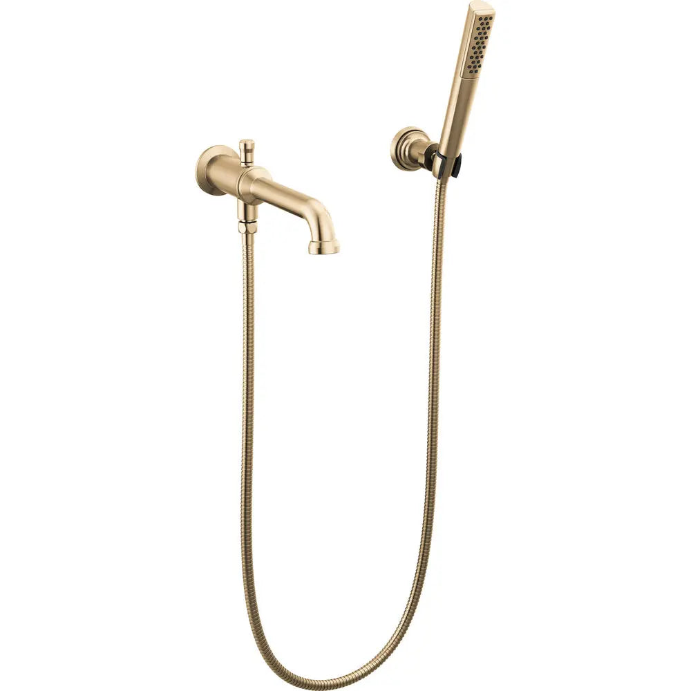 Delta Broderick Wall Mount Tub Filler Trim with Hand Shower - Less Handles T5784-LHP-WL - Champagne Bronze