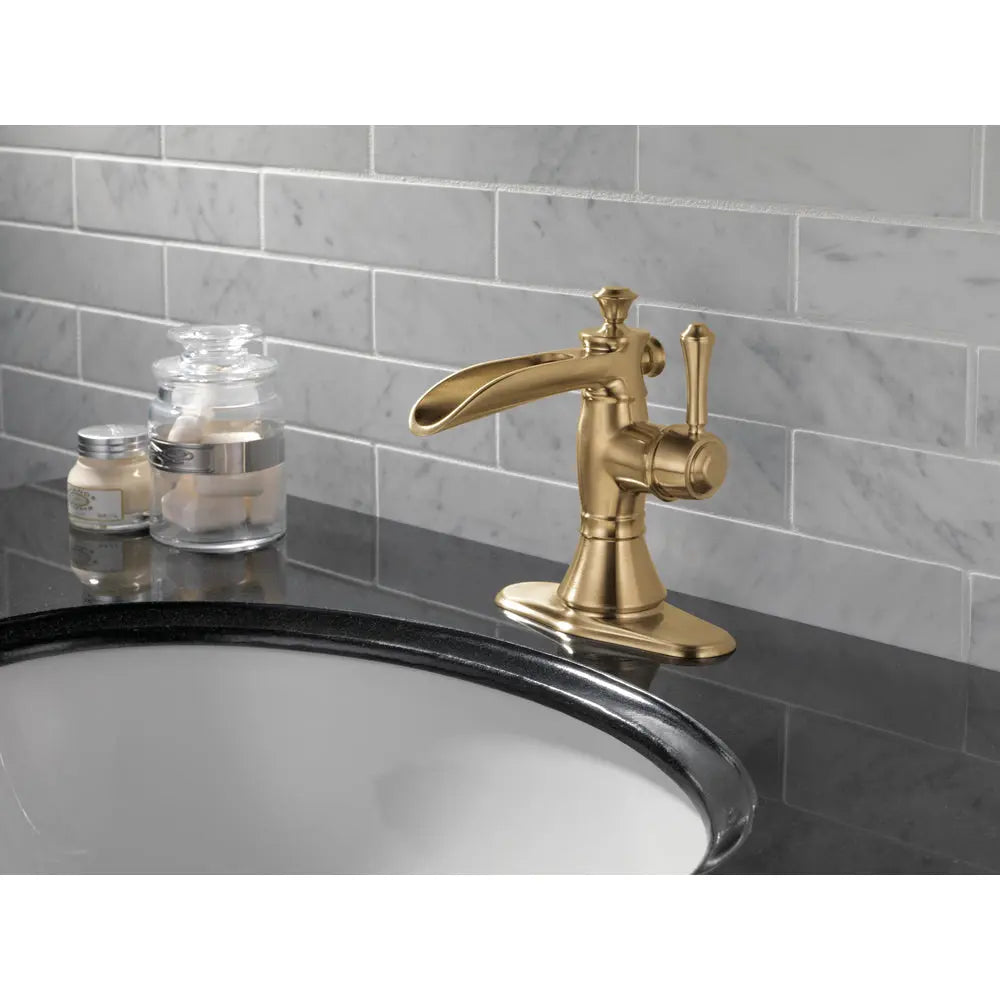 Delta CASSIDY Single Handle Channel Bathroom Faucet Champagne Bronze 598LF-CZMPU - Plumbing Market