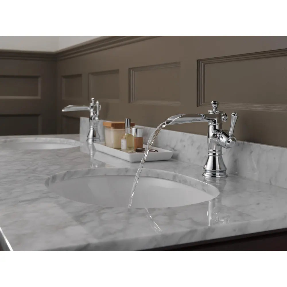 Delta CASSIDY Single Handle Channel Bathroom Faucet Chrome 598LF-MPU - Plumbing Market