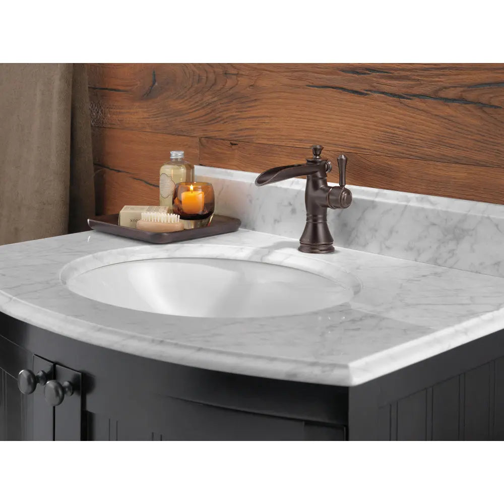 Delta CASSIDY Single Handle Channel Bathroom Faucet Venetian Bronze 598LF-RBMPU - Plumbing Market