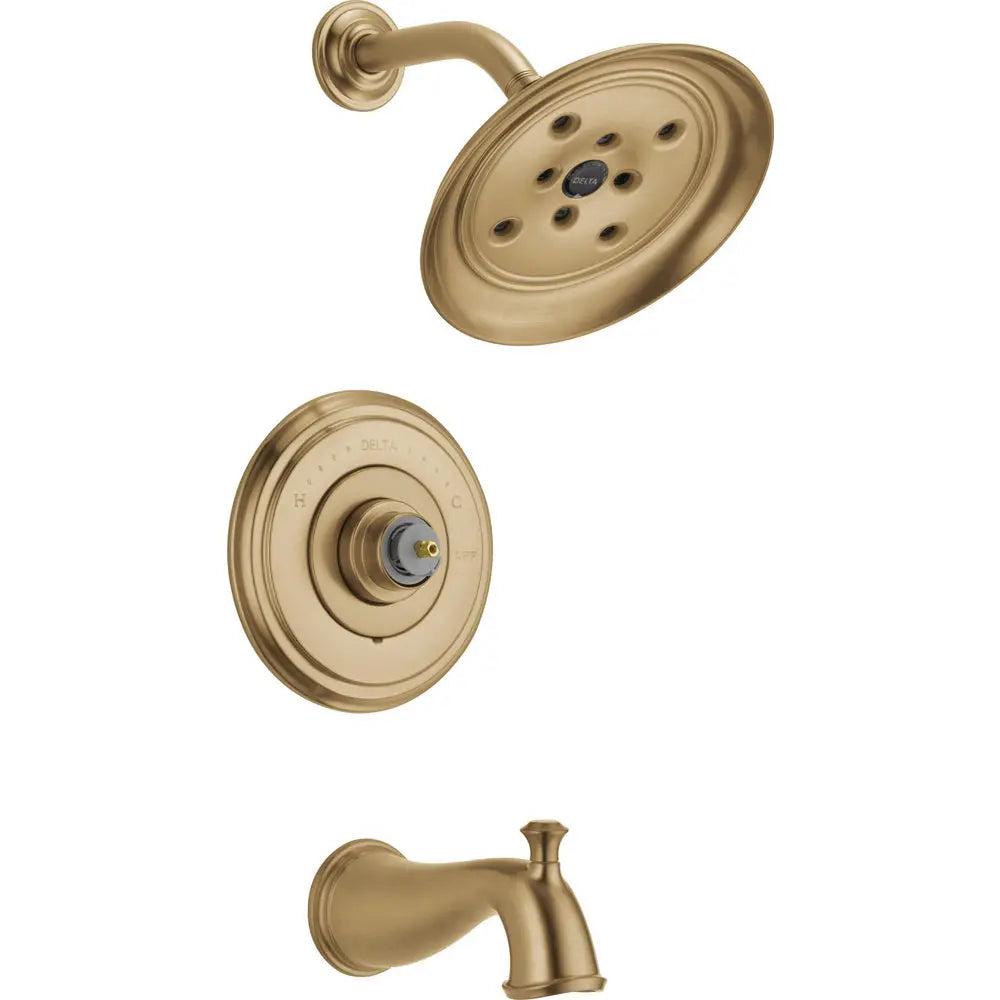 Delta Cassidy Monitor 14 Series H2Okinetic Tub & Shower Trim - Less Handle T14497-LHP - Champagne Bronze
