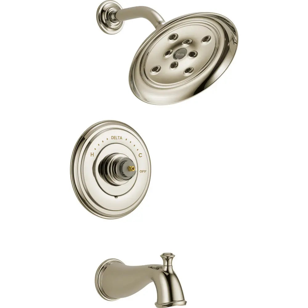 Delta Cassidy Monitor 14 Series H2Okinetic Tub & Shower Trim - Less Handle T14497-LHP - Polished Nickel