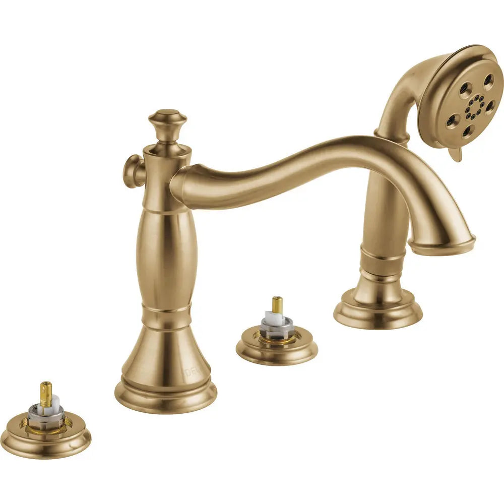 Delta Cassidy Roman Tub with Hand Shower Trim - Less Handles T4797-LHP - Champagne Bronze