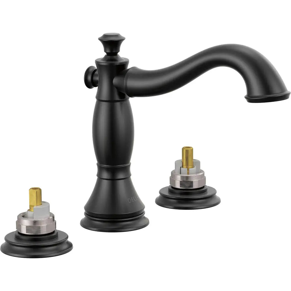 Delta Cassidy Two Handle Widespread Bathroom Faucet - Less Handles 3597LF-MPU-LHP - Matte Black
