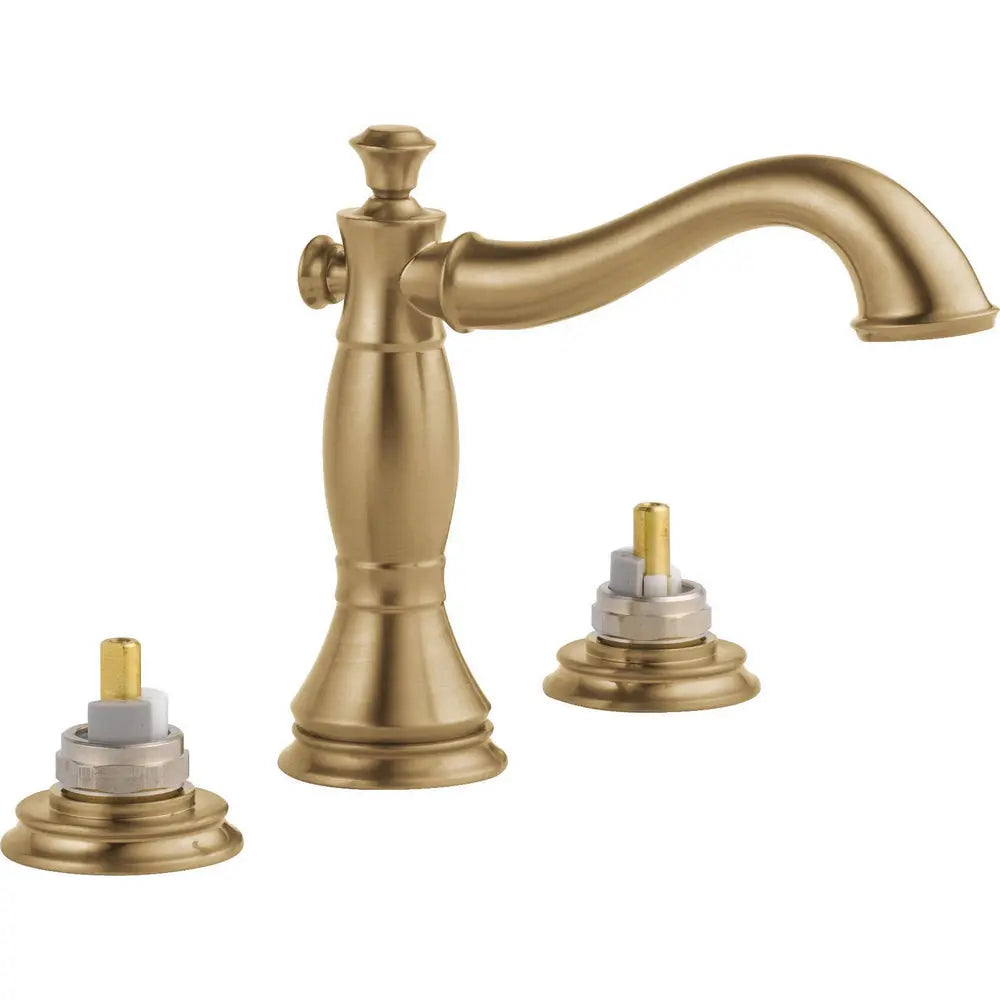 Delta Cassidy Two Handle Widespread Bathroom Faucet - Less Handles 3597LF-MPU-LHP - Champagne Bronze