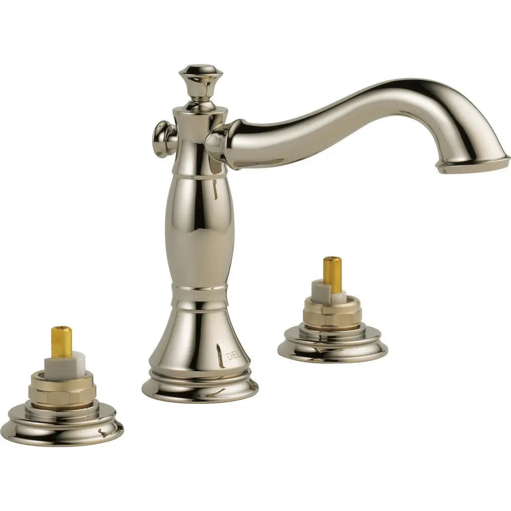 Delta Cassidy Two Handle Widespread Bathroom Faucet - Less Handles 3597LF-MPU-LHP - Polished Nickel