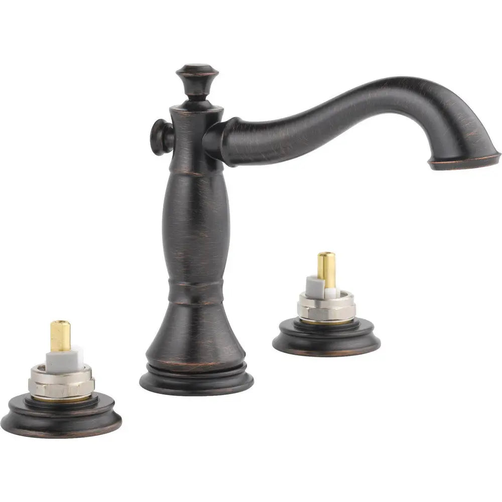 Delta Cassidy Two Handle Widespread Bathroom Faucet - Less Handles 3597LF-MPU-LHP - Venetian Bronze