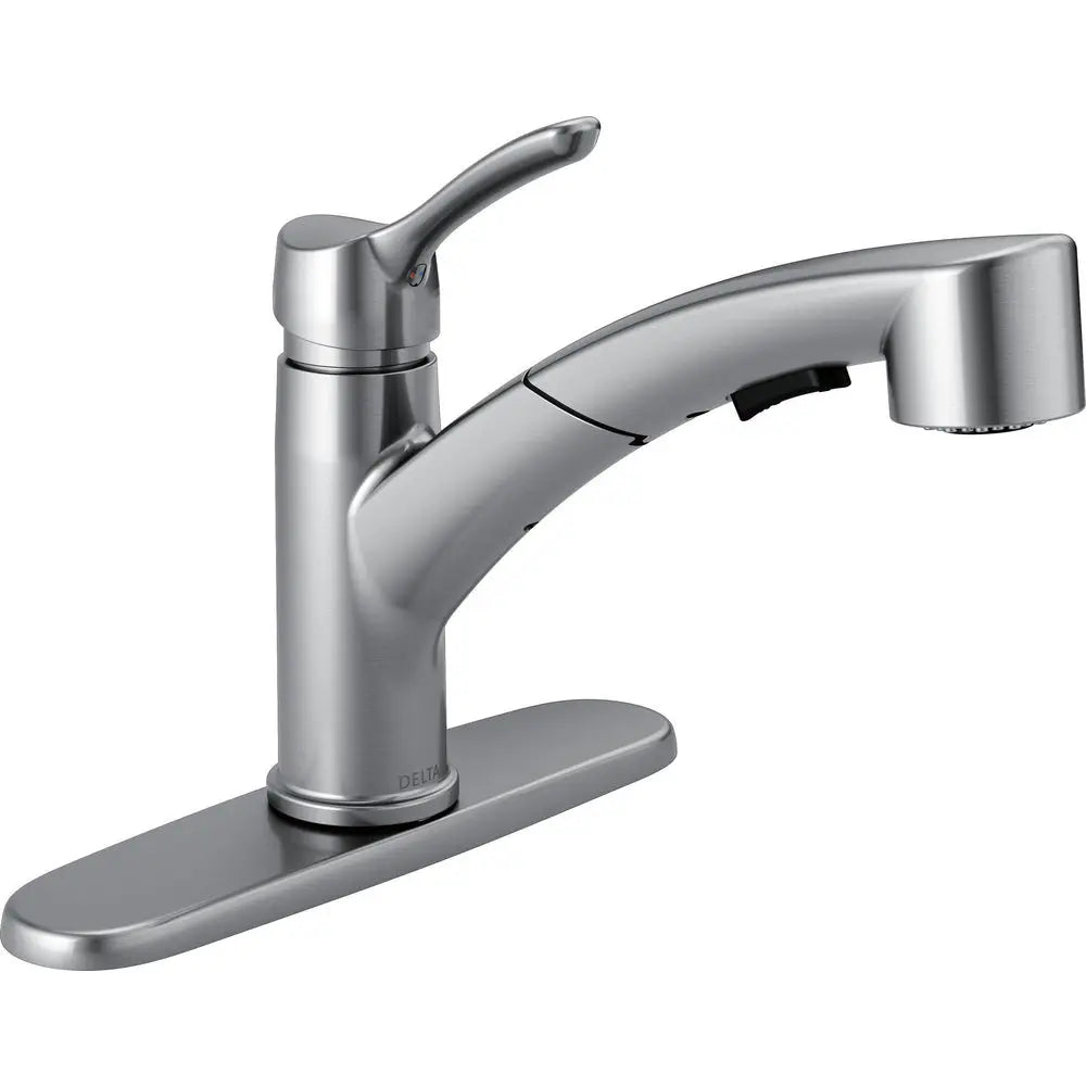 Delta Collins Single Handle Pull-Out Kitchen Faucet 4140 - Stainless Steel