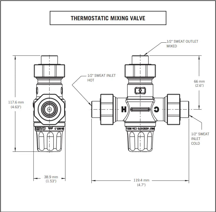 Delta Commercial Thermostatic Mixing Valve - Plumbing Market
