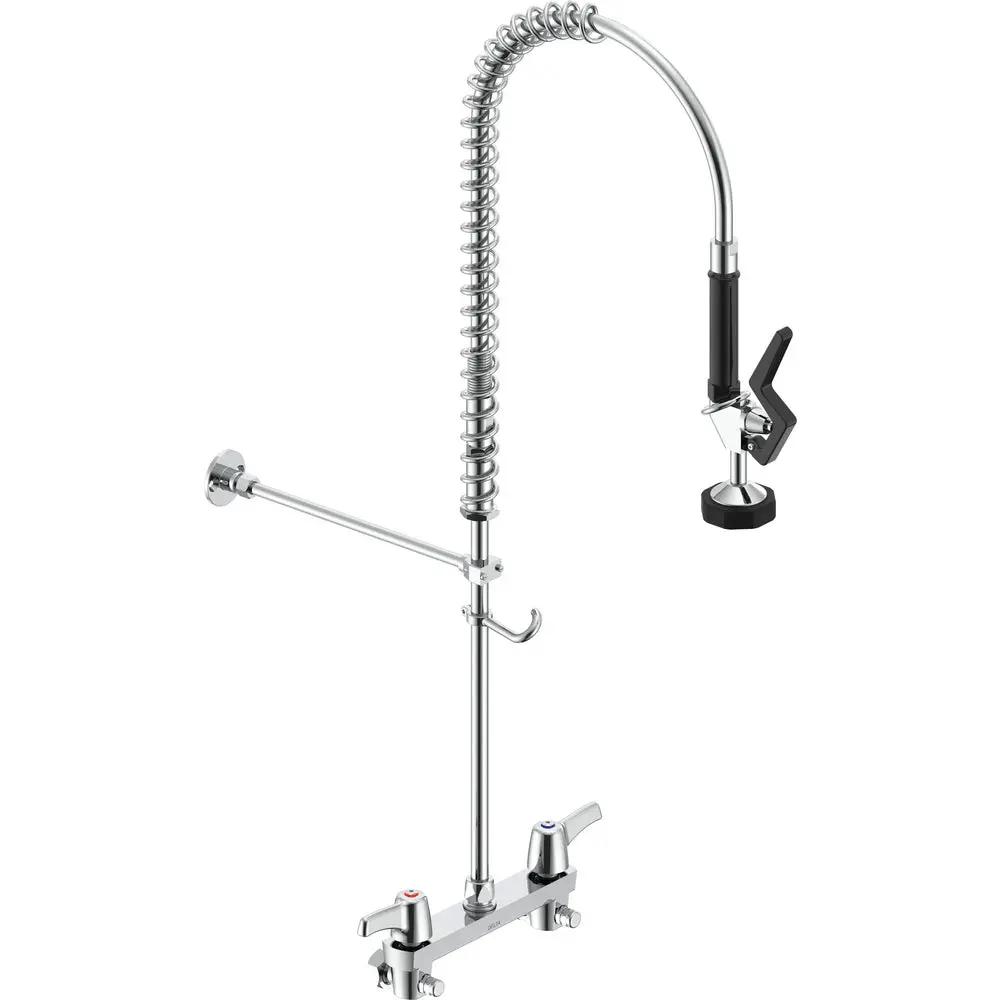 Delta Commercial Two-Handle Wall-mount Pre-Rinse Faucet - Plumbing Market
