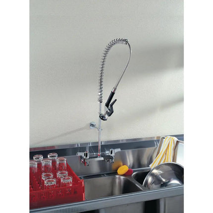 Delta Commercial Two-Handle Wall-mount Pre-Rinse Faucet - Plumbing Market
