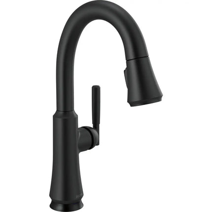 Delta Coranto Pulldown Touchless Kitchen Bar Faucet Matte Black 9979TL-BL-DST - Plumbing Market