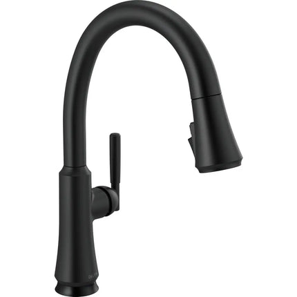 Delta Coranto Pulldown Touchless Kitchen Faucet Matte Black 9179TL-BL-DST - Plumbing Market