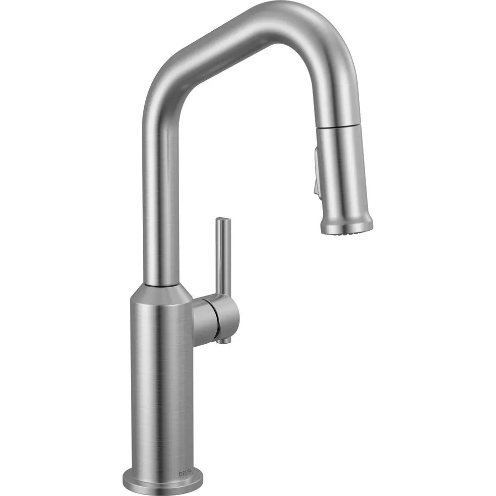 Delta Cordova-Bar/Prep Pulldown Faucet Angle Spout - Lumicoat Arctic Stainless