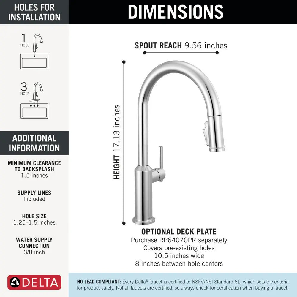 Delta Cordova Kitchen Pulldown Faucet Arc Spout