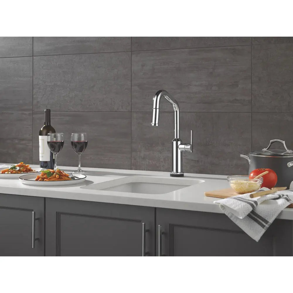 Delta Cordova-Touchless Bar/Prep Pulldown Faucet Angle Spout